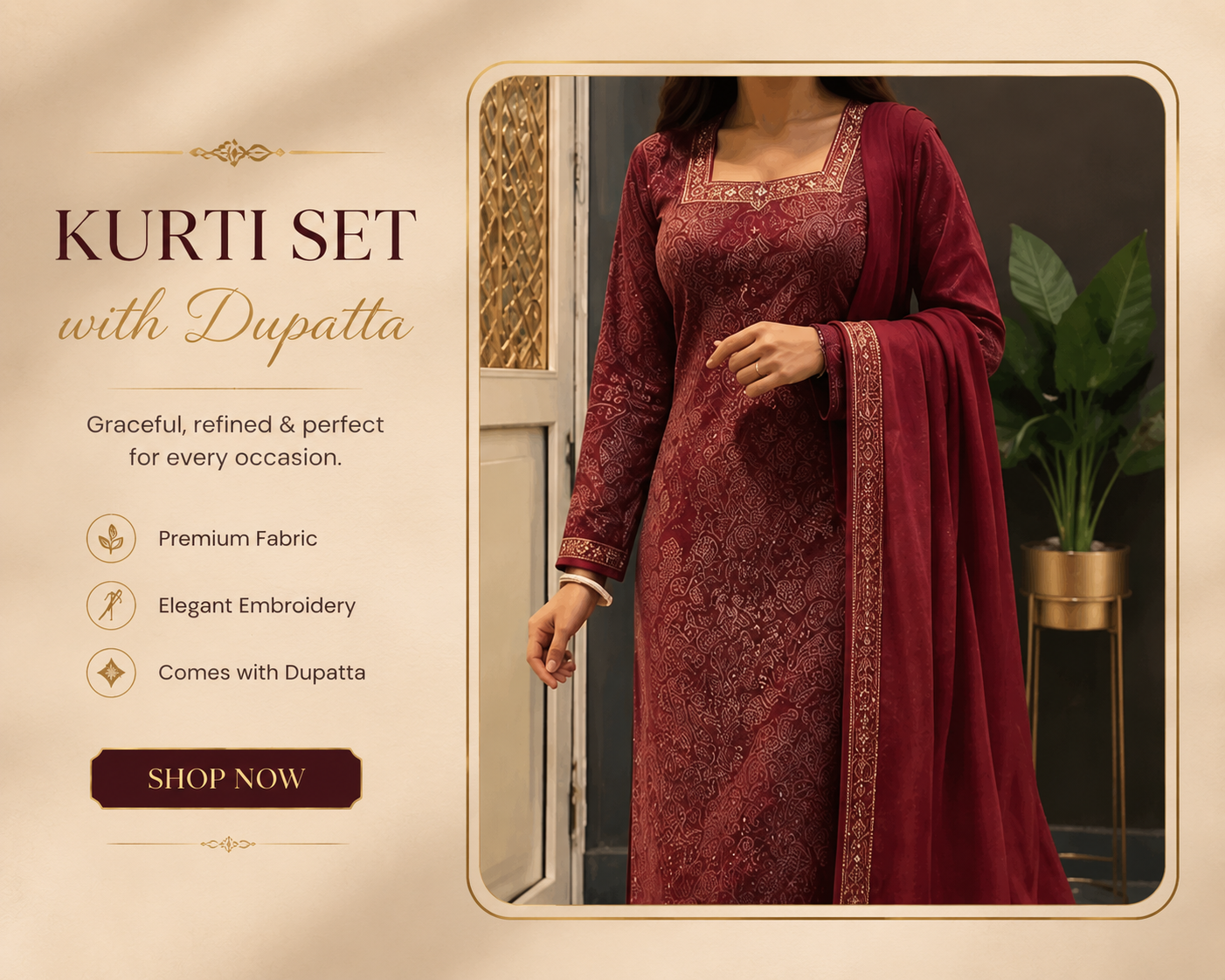 Kurti Set With Dupatta