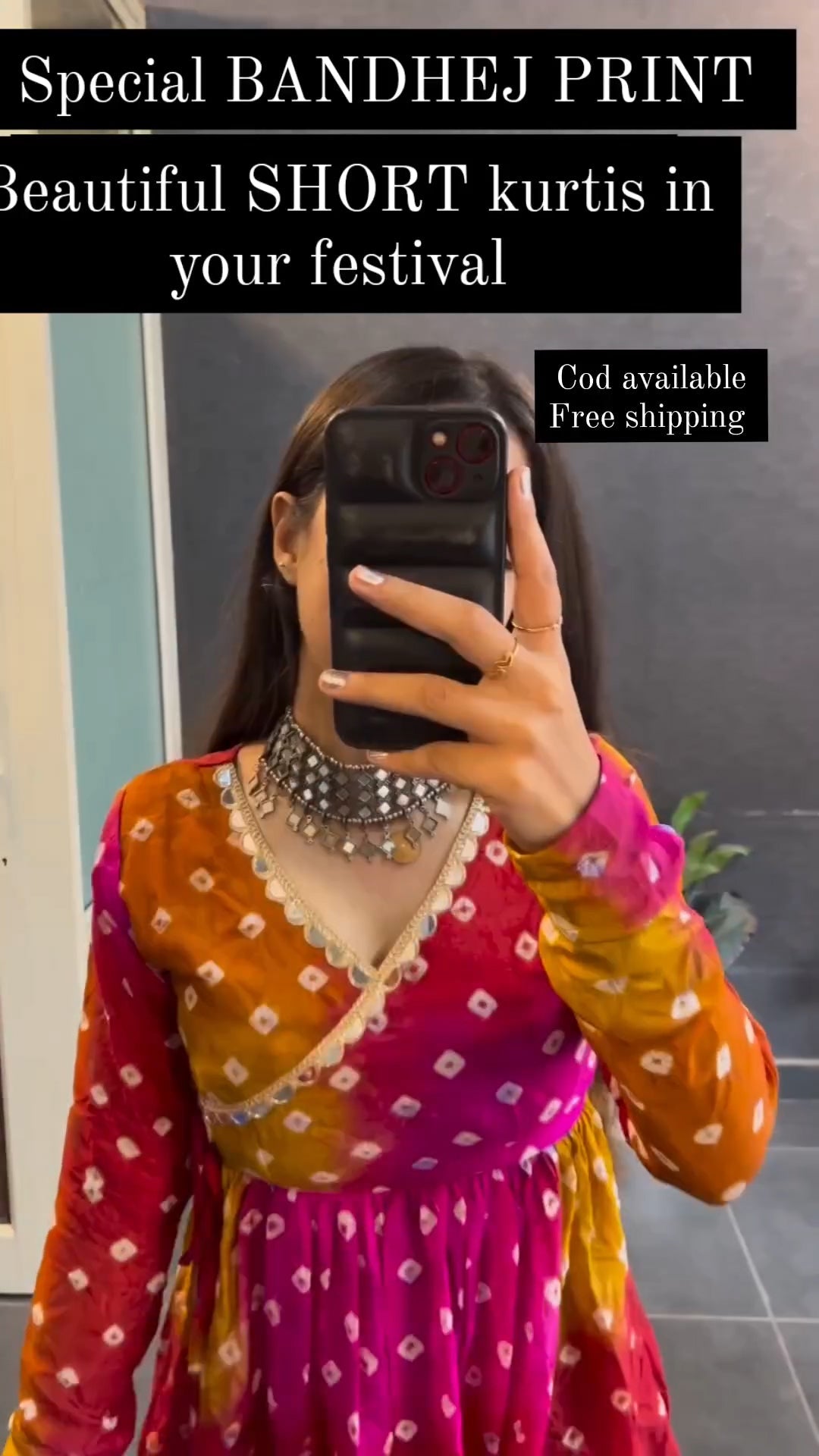 Women Special Bandhej Print Short Kurti for Women – Festive Ethnic Wear Top