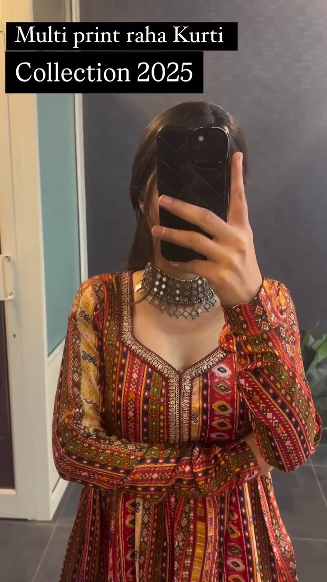 Women Multi Print Flared Kurti Top | Stylish Ethnic Short Kurti for Women | Casual & Festive Wear Kurti