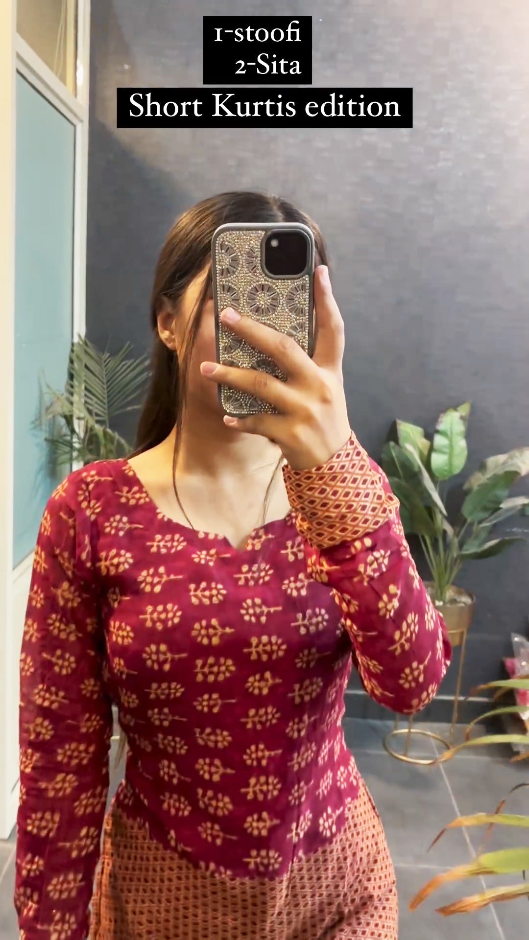 Women Rust Printed Short Kurti for Women – Trendy Indo-Western Ethnic Top