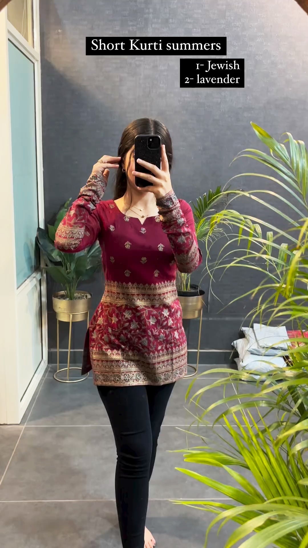 Women’s Summer Jewish Short Kurti – Elegant Printed Ethnic Top
