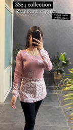 Women Pink Mania Short Kurti for Women – Stylish Summer Ethnic Top