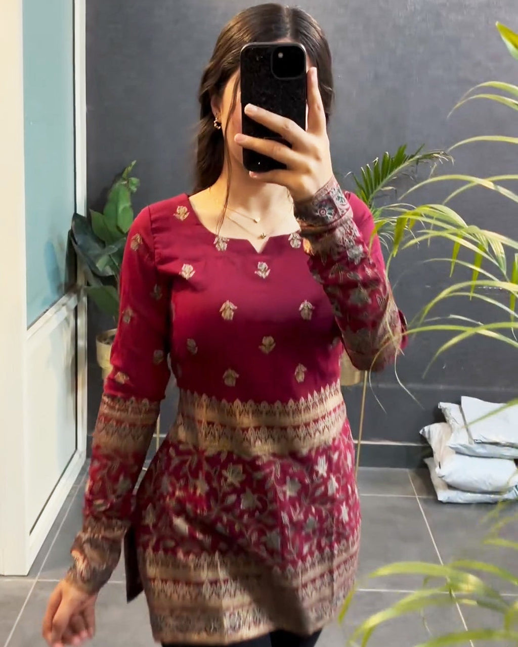 Women’s Summer Jewish Short Kurti – Elegant Printed Ethnic Top