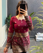 Women’s Summer Jewish Short Kurti – Elegant Printed Ethnic Top