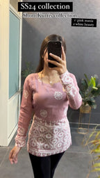 Women Pink Mania Short Kurti for Women – Stylish Summer Ethnic Top