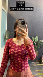 Women Rust Printed Short Kurti for Women – Trendy Indo-Western Ethnic Top