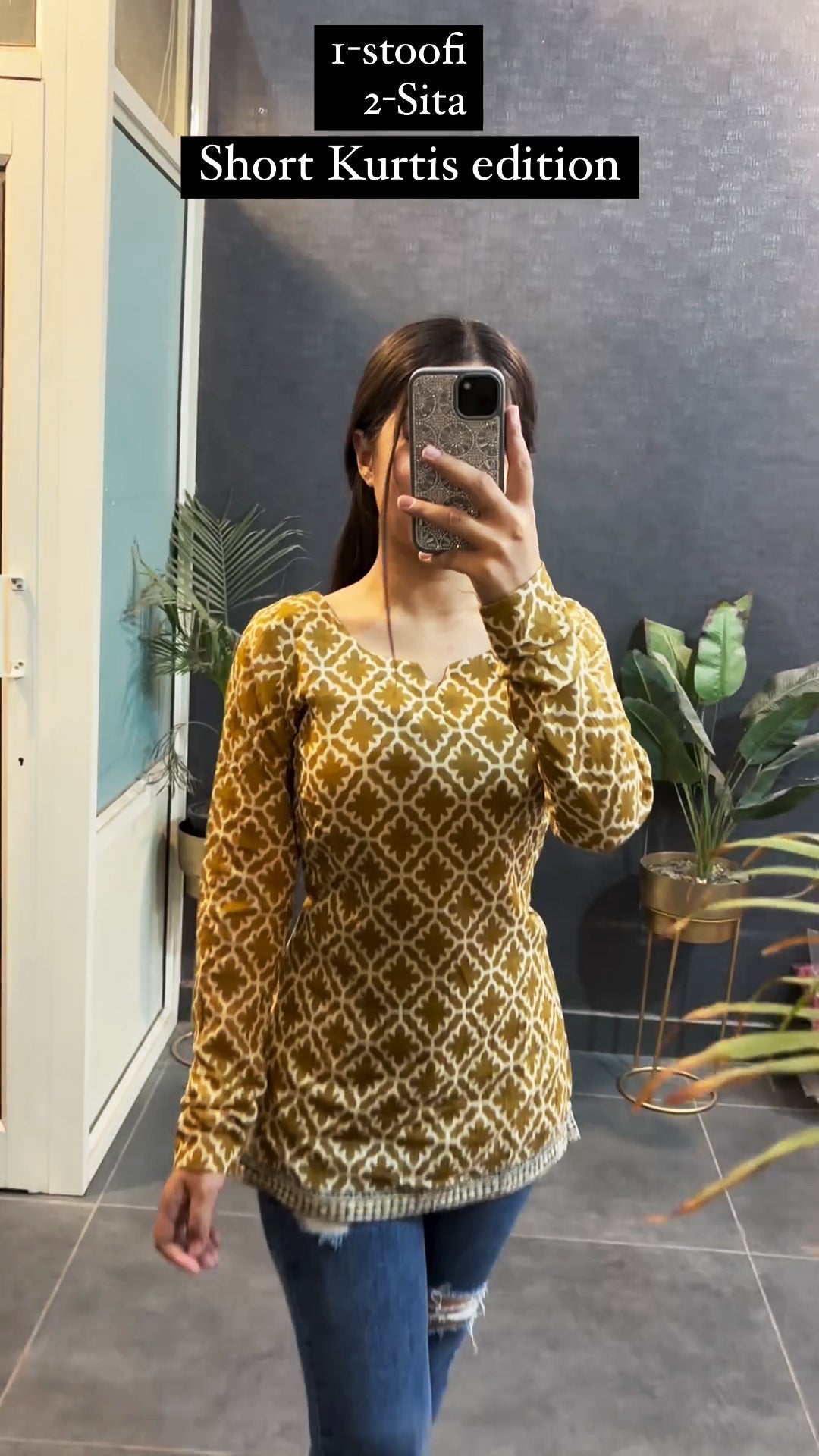 Women Mustard Printed Short Kurti for Women – Stylish Everyday Ethnic Top