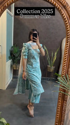 Cotton Printed Summer Suit With Dupatta