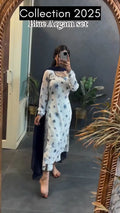 Blue Straight Argam Full Sleeves Kurta And Pant Set With Dupatta
