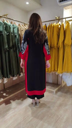 Midnight Bloom Black Printed Kurta Set