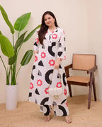 Monochrome Muse Cotton A Line Kurta Set