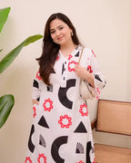 Monochrome Muse Cotton A Line Kurta Set