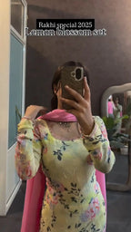 Lemon Blossom Floral Kurta Set