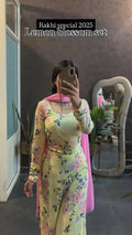 Lemon Blossom Floral Kurta Set
