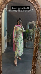Lemon Blossom Floral Kurta Set